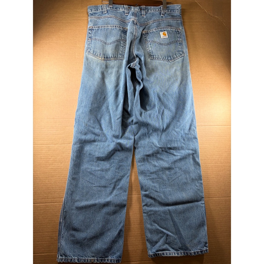 Carhartt Original Fit Jeans Mens 32x31 Blue Straight Leg Workwear Denim Pants